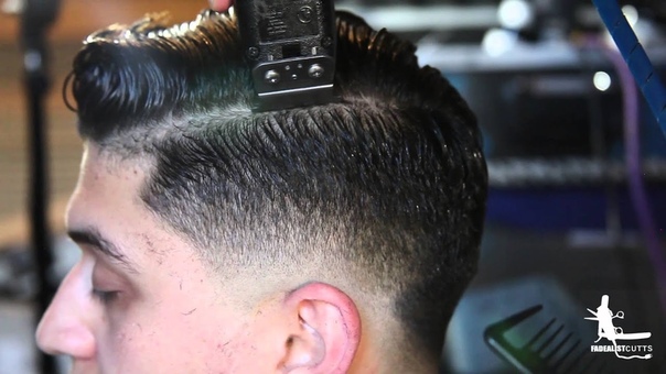 Hard Part Comb Over Fade