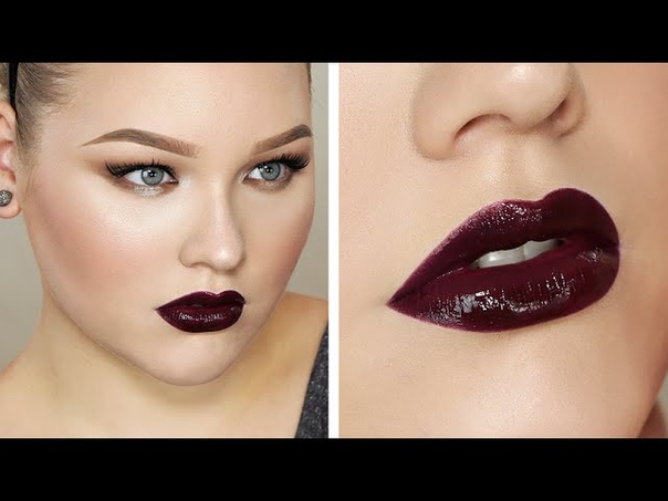 Vampy Dark Lips Fall Makeup
