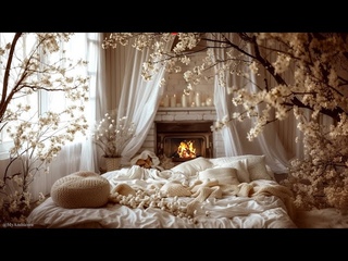 🔥 Cozy Corner Ambience for Sleep | Cozy Atmosphere with Fireplace - ASMR