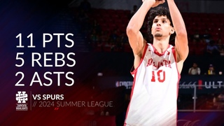 Zaccharie Risacher 11 pts 5 rebs 2 asts vs Spurs 2024 Summer League