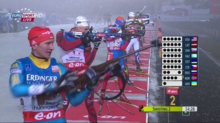 БИАТЛОН. КМ 2012-13. Оберхоф (Германия). Мужчины. Эстафета 4х7,5 км. . Eurosport HD. 1080i