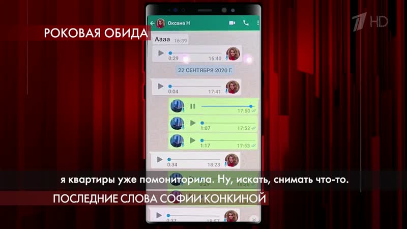 Он маньяк , София Конкина отправила аудиосообщение подруге